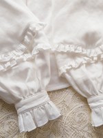 Ruffled Doll Collar Cotton Blouse Ruffled Doll Collar Cotton Blouse