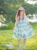 'Yukari on summer night' Chiffon Ruffle Sleeve One-piece 'Yukari on summer night' Chiffon Ruffle Sleeve One-piece