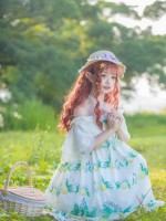 'Yukari on summer night' Chiffon Ruffle Sleeve One-piece 'Yukari on summer night' Chiffon Ruffle Sleeve One-piece
