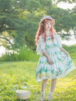 'Yukari on summer night' Chiffon Ruffle Sleeve One-piece 'Yukari on summer night' Chiffon Ruffle Sleeve One-piece