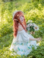 'Yukari on summer night' Chiffon Ruffle Sleeve One-piece 'Yukari on summer night' Chiffon Ruffle Sleeve One-piece
