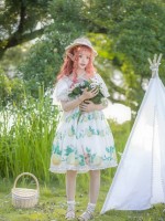 'Yukari on summer night' Chiffon Ruffle Sleeve One-piece 'Yukari on summer night' Chiffon Ruffle Sleeve One-piece