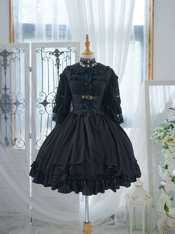 +Jeanne d'Arc+ Gothic Dark Military Cape One-piece 135