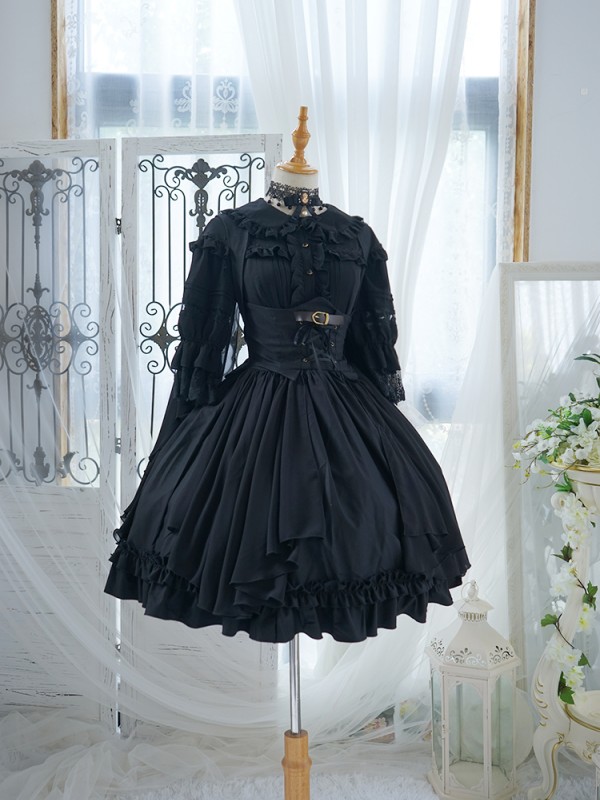 +Jeanne d'Arc+ Gothic Dark Military Cape One-piece 135