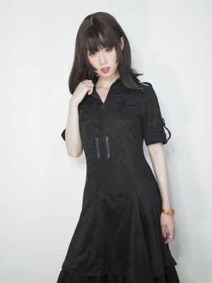 +Jeanne d'Arc+ Gothic Dark Military Thick One-piece 133