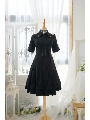 +Jeanne d'Arc+ Gothic Dark Military Thick One-piece 133