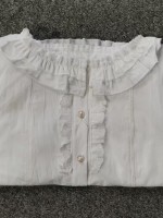 Lolitai short sleeved shirt with lotus leaf inner top blouse Lolitai short sleeved shirt with lotus leaf inner top blouse