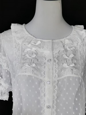 Lolita chiffon with bubble sleeves  blouse