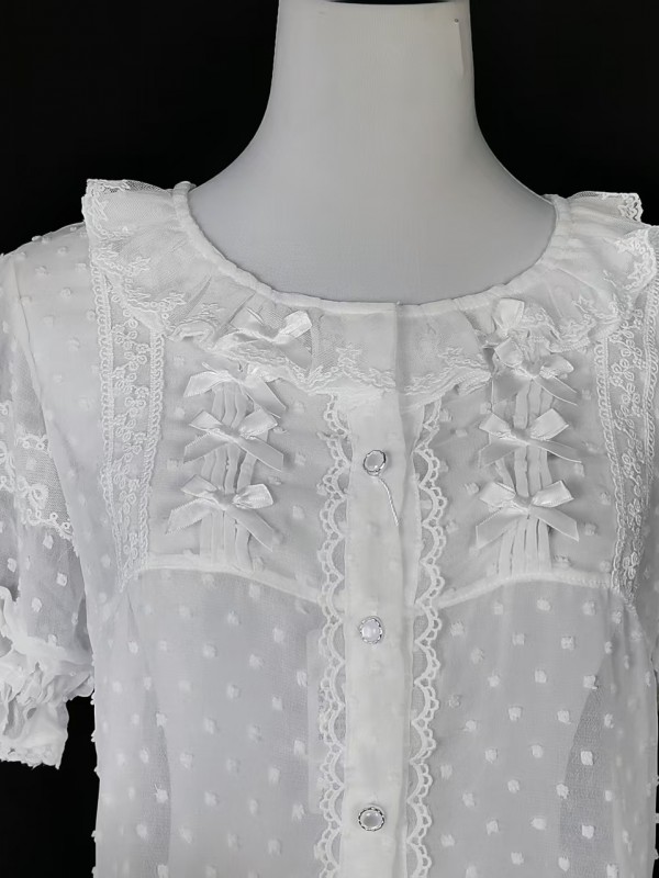 Lolita chiffon with bubble sleeves blouse Lolita chiffon with bubble sleeves blouse