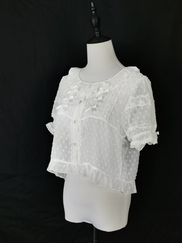 Lolita chiffon with bubble sleeves blouse Lolita chiffon with bubble sleeves blouse