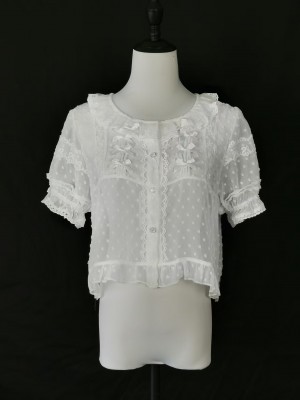 Lolita chiffon with bubble sleeves  blouse