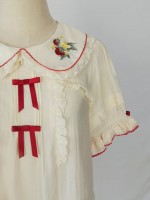 Bow Lolita Doll Collar Cute Strawberry Embroidery Blouse Bow Lolita Doll Collar Cute Strawberry Embroidery Blouse