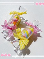 2 Translucent Candy-Shaped Hair Clips 2 Translucent Candy-Shaped Hair Clips