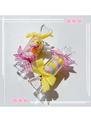 2 Translucent Candy-Shaped Hair Clips