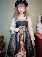 Stamped Virgin Mary statue positive waist jsk