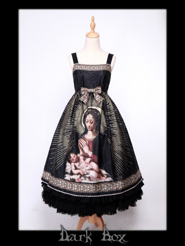 Stamped Virgin Mary statue positive waist jsk