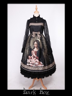 Stamped Virgin Mary statue positive waist jsk