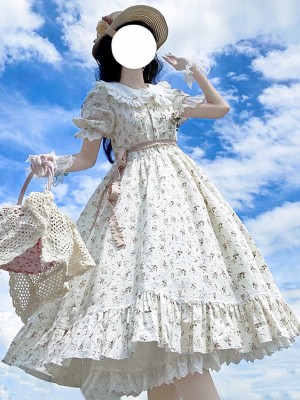 Summer Prelude Pastoral Floral One-piece