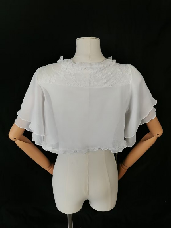 Lolita three color elegant chiffon shawl short style Lolita three color elegant chiffon shawl short style