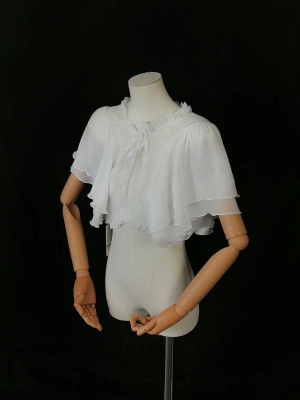 Lolita three color elegant chiffon shawl short style Lolita three color elegant chiffon shawl short style