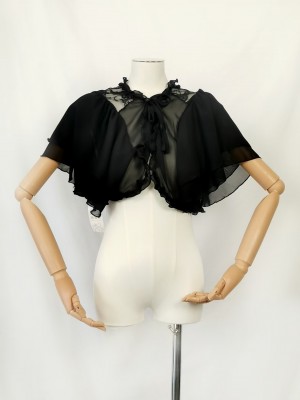 Lolita  three color elegant chiffon shawl short style