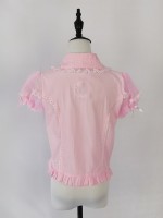 Pink big bow Lolita short sleeved shirt Pink big bow Lolita short sleeved shirt