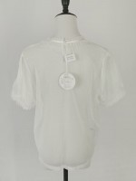 Short sleeved dotted yarn stand up collar with bubble sleeves for inner wear Short sleeved dotted yarn stand up collar with bubble sleeves for inner wear