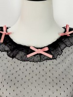 Dot Mesh Inner Set|Cute Bow Inner Set Lolita Inner blouse Dot Mesh Inner Set|Cute Bow Inner Set Lolita Inner blouse