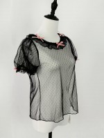 Dot Mesh Inner Set|Cute Bow Inner Set Lolita Inner blouse Dot Mesh Inner Set|Cute Bow Inner Set Lolita Inner blouse