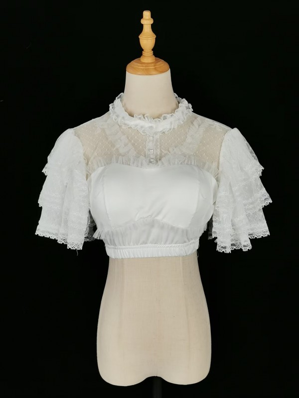 Comes with chest cushion and Lolita lace shirt in three colors Comes with chest cushion and Lolita lace shirt in three colors
