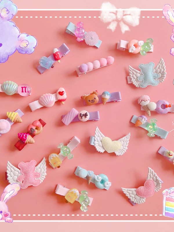 5PCs Sweet Lolita Small Hair Clips 5PCs Sweet Lolita Small Hair Clips