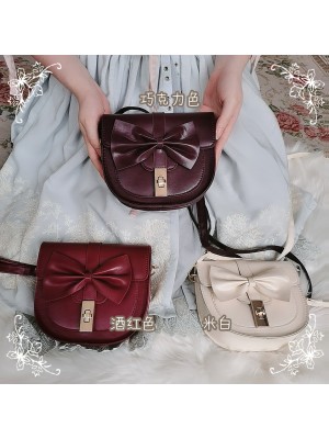 A Half Moon Bowknot Sweet Inclined Shouder Lolita Bag