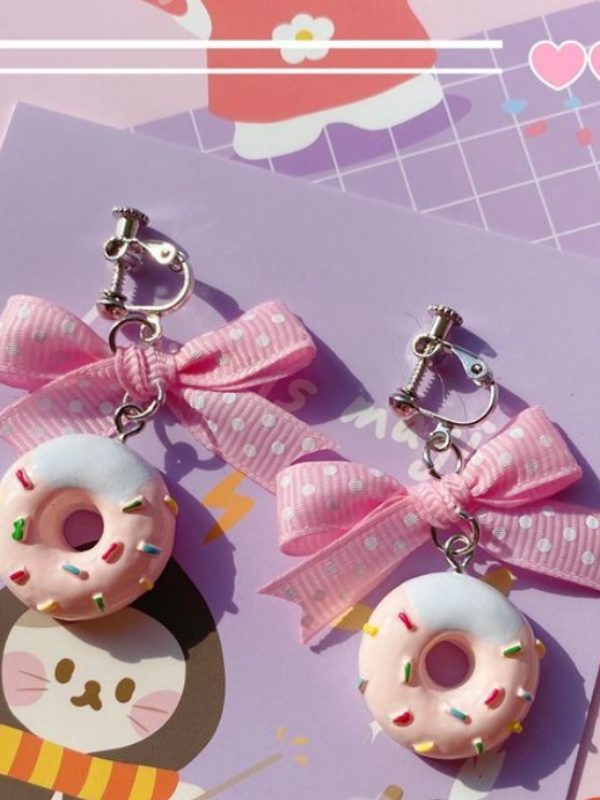 A Pair of Doughnut Ear Clips A Pair of Doughnut Ear Clips