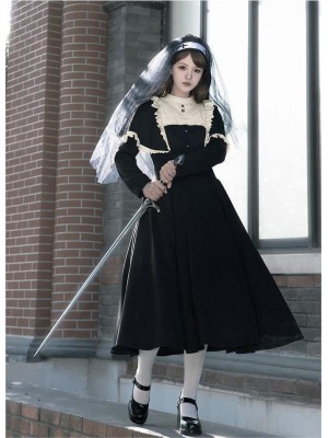 【Aria】~lolita Onepiece~Gothic Nun attire~Wide Hemline Spring models