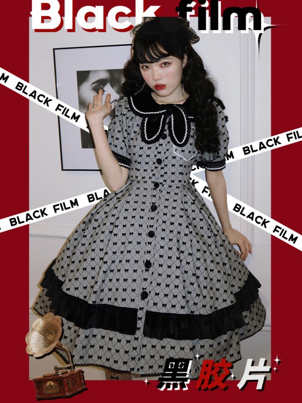 B.Dolly - Black Film Retro One-piece