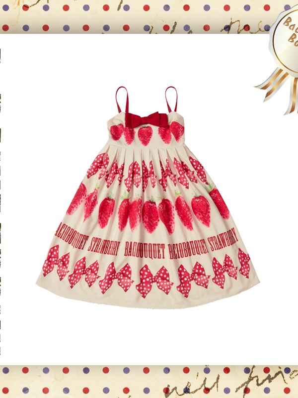 Bacio Bouquet - Sweet Strawberry High-waisted Jumperskirt Bacio Bouquet - Sweet Strawberry High-waisted Jumperskirt