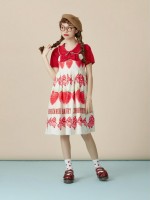 Bacio Bouquet - Sweet Strawberry High-waisted Jumperskirt Bacio Bouquet - Sweet Strawberry High-waisted Jumperskirt