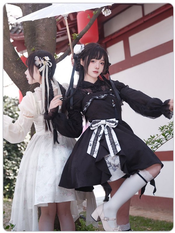 【Bamboo Flower】~Chinese style embroidery~Lolita skirt twin 【Bamboo Flower】~Chinese style embroidery~Lolita skirt twin
