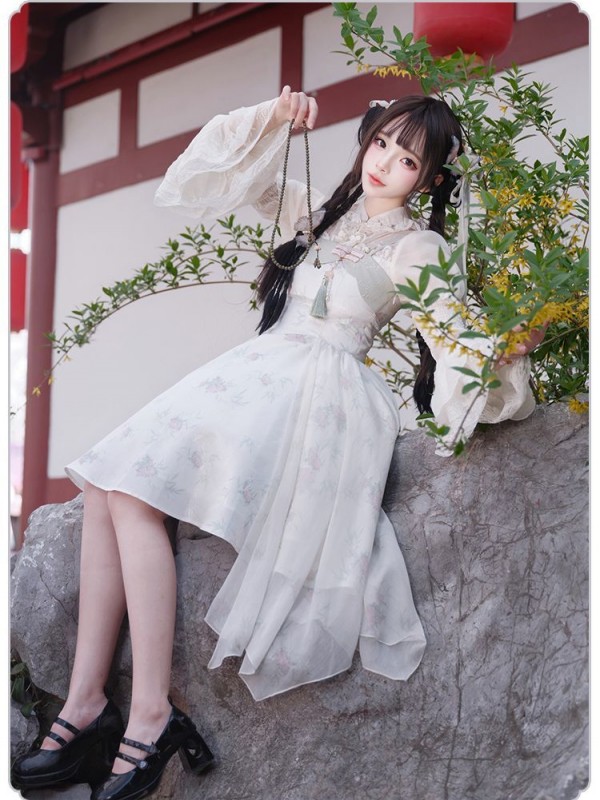 【Bamboo Flower】~Chinese style embroidery~Lolita skirt twin