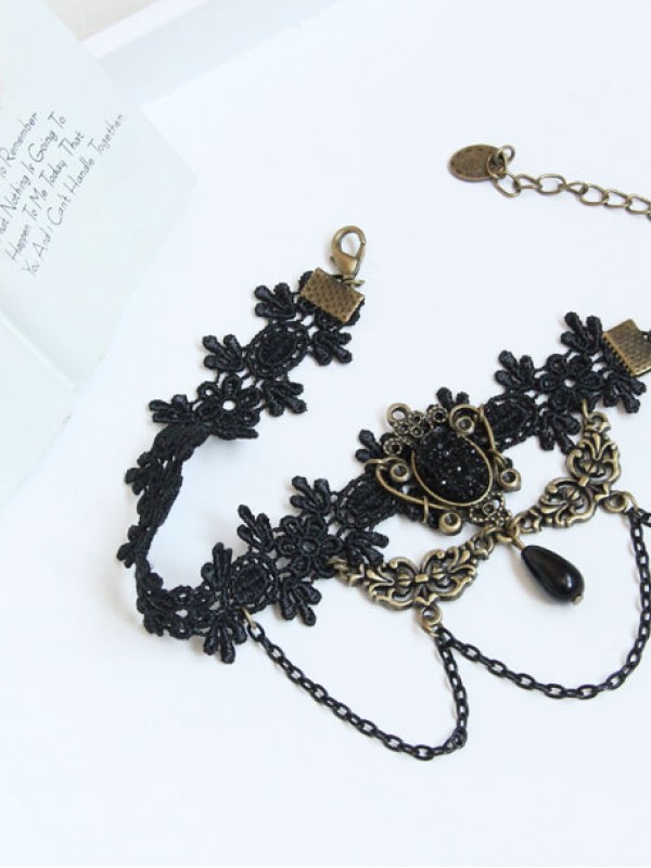 Baroque Gothic Vintage Lace Anklet