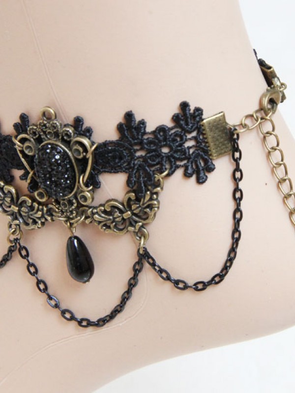 Baroque Gothic Vintage Lace Anklet