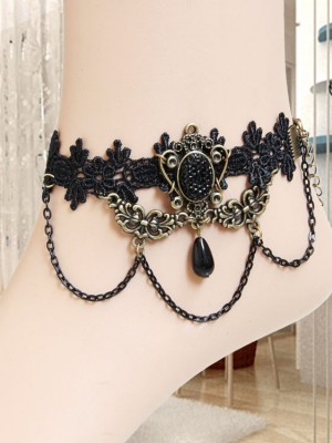 Baroque Gothic Vintage Lace Anklet