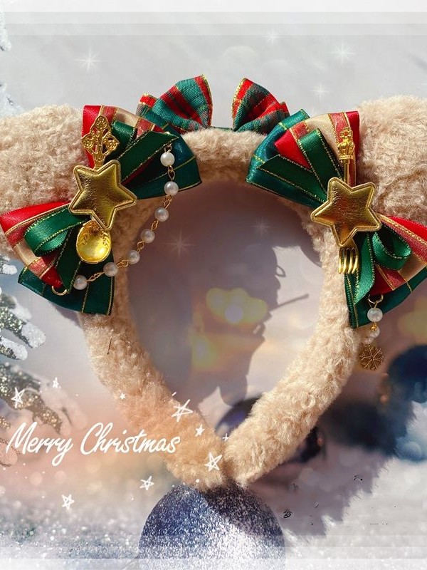 Christmas Themed Bear Ears KC