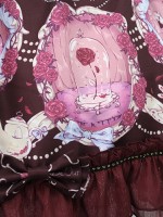 Sweet Vintage Beauty and Beast Print Lolita Jumperskirt Sweet Vintage Beauty and Beast Print Lolita Jumperskirt