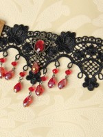 Black Race Red Crystal Armband