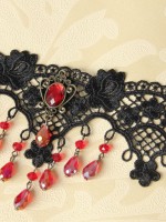 Black Race Red Crystal Armband