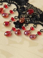 Black Race Red Crystal Armband