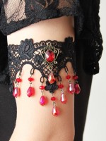 Black Race Red Crystal Armband