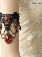 Black Race Red Diamond Armband