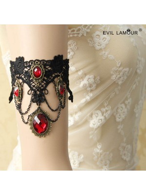 Black Race Red Diamond Armband